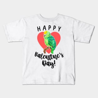 Happy Valentine's Day - Amazon Parrot Kids T-Shirt